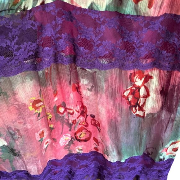 Y2K Philosophy di Alberta Ferretti silk & lace baby doll lingerie dress - Picture 12 of 14